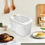 Maxbell Airtight Rice Barrel Multipurpose Pantry Organization for Nuts Dried Fruits L White