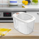 Maxbell Airtight Rice Barrel Multipurpose Pantry Organization for Nuts Dried Fruits L White