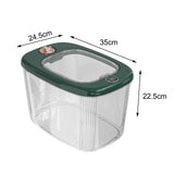 Maxbell Airtight Rice Barrel Multipurpose Pantry Organization for Nuts Dried Fruits L Dark Green