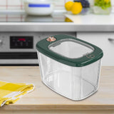 Maxbell Airtight Rice Barrel Multipurpose Pantry Organization for Nuts Dried Fruits L Dark Green