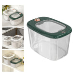 Maxbell Airtight Rice Barrel Multipurpose Pantry Organization for Nuts Dried Fruits L Dark Green