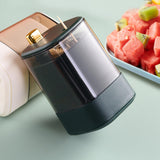 Maxbell Toothpick Holder Dispenser with Clear Lid for Picnic Dining Table Restaurant Dark Green