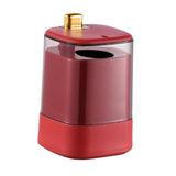 Maxbell Toothpick Holder Dispenser with Clear Lid for Picnic Dining Table Restaurant Red