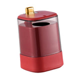 Maxbell Toothpick Holder Dispenser with Clear Lid for Picnic Dining Table Restaurant Red