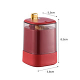 Maxbell Toothpick Holder Dispenser with Clear Lid for Picnic Dining Table Restaurant Red