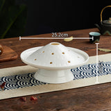 Maxbell Ice Plates Tableware Ice Meat Tray Hot Pot Dish for Restaurant White