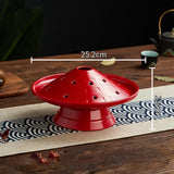 Maxbell Ice Plates Tableware Ice Meat Tray Hot Pot Dish for Restaurant Red