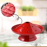 Maxbell Ice Plates Tableware Ice Meat Tray Hot Pot Dish for Restaurant Red