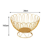 Maxbell Snack Storage Basket Fruit Tray Iron for Living Room Centerpiece