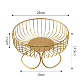 Maxbell Metal Wire Fruit Basket Minimalist Home Decor for Kitchen Wedding New Year