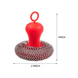 Maxbell Durable Cast Iron Scrubber Cleaner Stainless Metal Mesh Scrubber for Pots