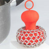 Maxbell Durable Cast Iron Scrubber Cleaner Stainless Metal Mesh Scrubber for Pots