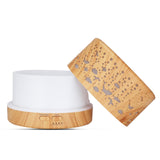 Maxbell Mini Air Humidifier Electric Humidifiers with Night Light for Desktop Home Wood Color