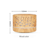 Maxbell Mini Air Humidifier Electric Humidifiers with Night Light for Desktop Home Wood Color