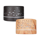 Maxbell Mini Air Humidifier Electric Humidifiers with Night Light for Desktop Home Wood Color