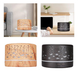 Maxbell Mini Air Humidifier Electric Humidifiers with Night Light for Desktop Home Wood Color