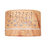 Maxbell Mini Air Humidifier Electric Humidifiers with Night Light for Desktop Home Wood Color