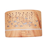 Maxbell Mini Air Humidifier Electric Humidifiers with Night Light for Desktop Home Wood Color