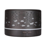 Maxbell Mini Air Humidifier Electric Humidifiers with Night Light for Desktop Home Dark Brown