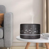 Maxbell Mini Air Humidifier Electric Humidifiers with Night Light for Desktop Home Dark Brown