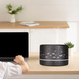 Maxbell Mini Air Humidifier Electric Humidifiers with Night Light for Desktop Home Dark Brown