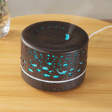 Maxbell Mini Air Humidifier Electric Humidifiers with Night Light for Desktop Home Dark Brown