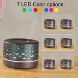 Maxbell Mini Air Humidifier Electric Humidifiers with Night Light for Desktop Home Dark Brown