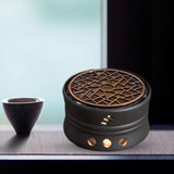 Maxbell Ceramic Teapot Warmer Holder Teapot Heater for Restaurant Hotel Style A