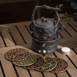 Maxbell Ceramic Teapot Warmer Holder Teapot Heater for Restaurant Hotel Style B