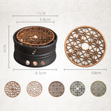 Maxbell Ceramic Teapot Warmer Holder Teapot Heater for Restaurant Hotel Style C