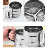 Maxbell Handheld Flour Sieve Fine Mesh Flour Colander Manual for Baking