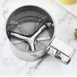 Maxbell Handheld Flour Sieve Fine Mesh Flour Colander Manual for Baking