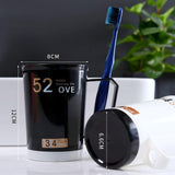 Maxbell Bathroom Tumbler Cup Toothbrush Cup Mug with Handles for Adults Friends Black