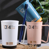 Maxbell Bathroom Tumbler Cup Toothbrush Cup Mug with Handles for Adults Friends Black