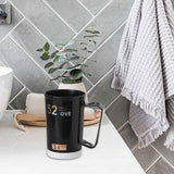 Maxbell Bathroom Tumbler Cup Toothbrush Cup Mug with Handles for Adults Friends Black