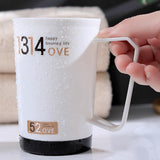 Maxbell Bathroom Tumbler Cup Toothbrush Cup Mug with Handles for Adults Friends White