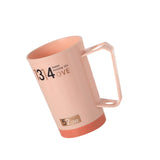 Maxbell Bathroom Tumbler Cup Toothbrush Cup Mug with Handles for Adults Friends Pink