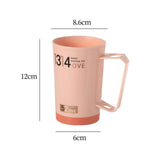 Maxbell Bathroom Tumbler Cup Toothbrush Cup Mug with Handles for Adults Friends Pink