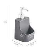 Maxbell 390ml/13oz Hand Soap Dispenser Holder with Pump for Bedroom Hotel Mouthwash Gray