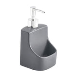 Maxbell 390ml/13oz Hand Soap Dispenser Holder with Pump for Bedroom Hotel Mouthwash Gray