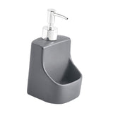 Maxbell 390ml/13oz Hand Soap Dispenser Holder with Pump for Bedroom Hotel Mouthwash Gray