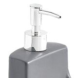 Maxbell 390ml/13oz Hand Soap Dispenser Holder with Pump for Bedroom Hotel Mouthwash Gray