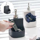 Maxbell 390ml/13oz Hand Soap Dispenser Holder with Pump for Bedroom Hotel Mouthwash Black