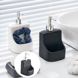 Maxbell 390ml/13oz Hand Soap Dispenser Holder with Pump for Bedroom Hotel Mouthwash Black