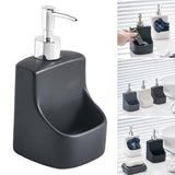 Maxbell 390ml/13oz Hand Soap Dispenser Holder with Pump for Bedroom Hotel Mouthwash Black