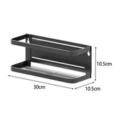 Maxbell Storage Rack No Drilling Multifunctional for Living Room Restroom Dormitory Black