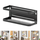 Maxbell Storage Rack No Drilling Multifunctional for Living Room Restroom Dormitory Black
