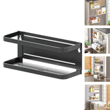 Maxbell Storage Rack No Drilling Multifunctional for Living Room Restroom Dormitory Black