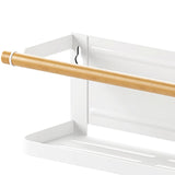 Maxbell Storage Rack No Drilling Multifunctional for Living Room Restroom Dormitory White Wood Guardrail