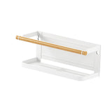 Maxbell Storage Rack No Drilling Multifunctional for Living Room Restroom Dormitory White Wood Guardrail